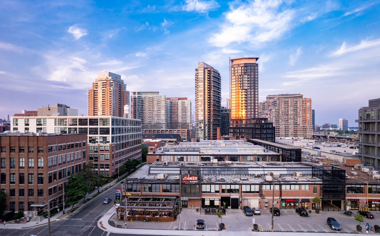 Modern brick residential lofts in Liberty Village