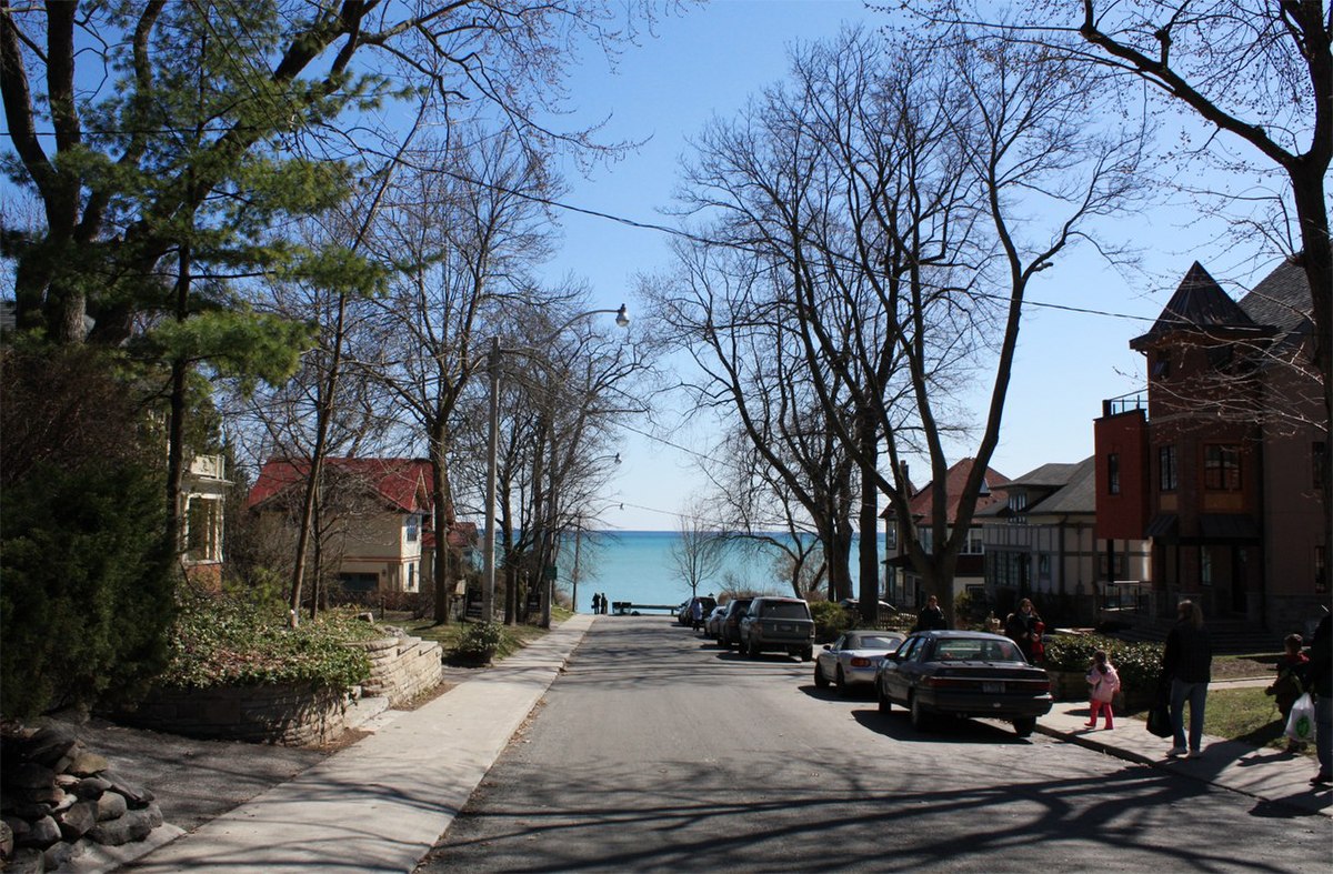 Quaint tree-lined paths in The Beaches Toronto